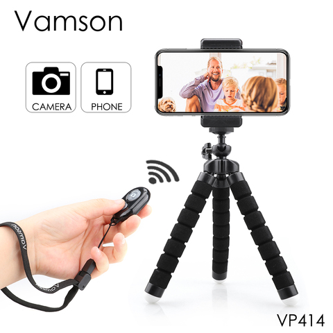 Mini trípode Vamson para cámara de teléfono pierna Flexible para iphone para Xiaomi para Samsung Gorillapod pulpo trípode VP414E ► Foto 1/5