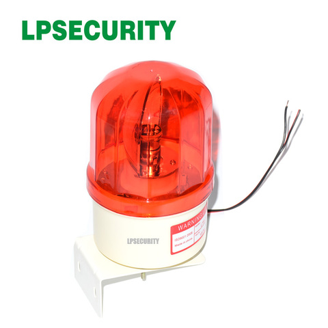 LPSECURITY-Lámpara cableada LED impermeable para exteriores, luz rotativa roja, alerta roja, sirena intermitente, estroboscópica para sistema de alarma GSM ► Foto 1/6