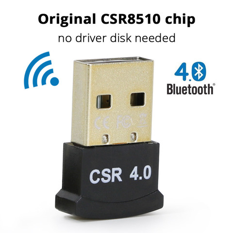 Adaptador USB inalámbrico Bluetooth 4,0, Mini Dongle Bluetooth, adaptador de Bluetooth Transmisor receptor de sonido de música para PC y ordenador ► Foto 1/6