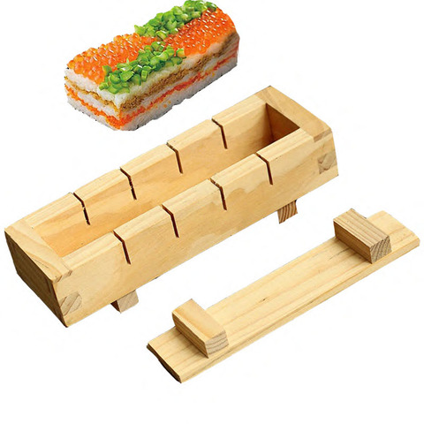 Sushi arroz molde de madera hacer Sushi Kit Set para Oshizushi cocina ACCESORIOS Herramienta de cocina ► Foto 1/6