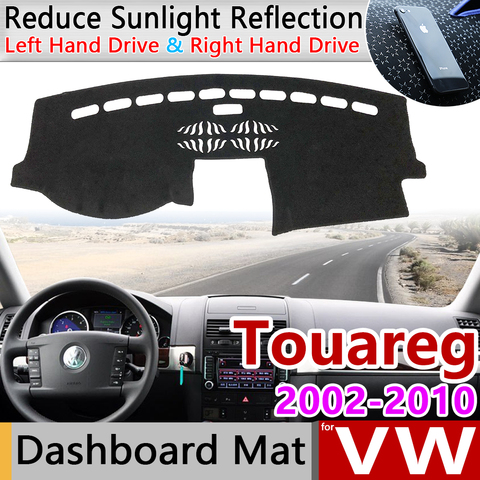 Para Volkswagen VW Touareg 2002 ~ 2010 7L estera antideslizante salpicadero cubierta almohadilla parasol Dashmat alfombra accesorios 2004 2005, 2006, 2008, ► Foto 1/6