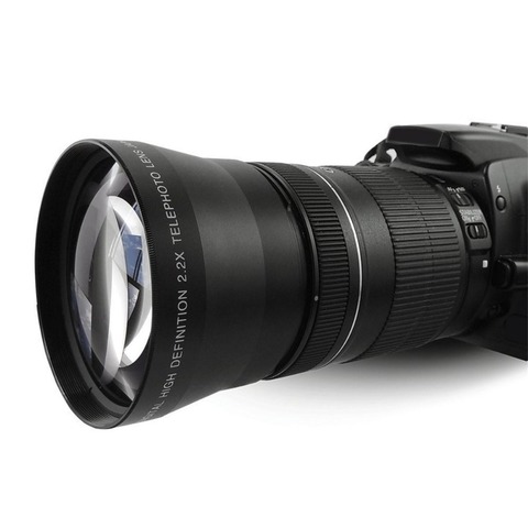 Lightdow 67mm 2.2x teleobjetivo lente para Canon EOS 550D 600D 650D 700D 60D 70D 18-135mm lente Nikon 18-105mm lente ► Foto 1/6