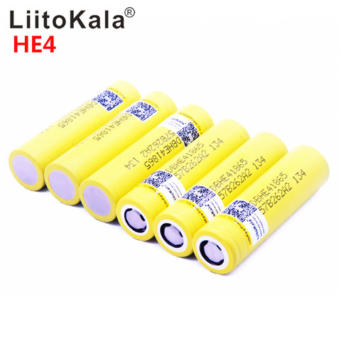 100% LiitoKala-batería recargable de iones de litio, original, para HE4, 18650, 2500, 18650 mah, 20A, batería de seguridad de tensión eléctrica para cigarrillo electrónico/scooter ► Foto 1/6