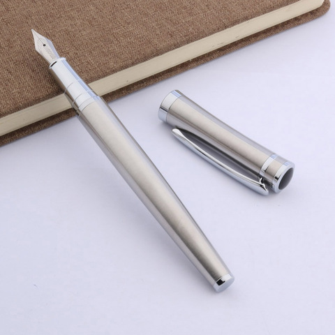 BAOER 3035-pluma estilográfica de lujo, regalo clásico de acero inoxidable, papelería, suministros escolares, bolígrafos de tinta para escribir, nuevo ► Foto 1/6