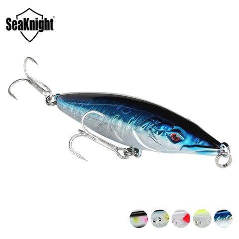 SeaKnight SK054 flotante señuelo para pesca con lápiz 16g 110mm Topwater 1PC cebo de pesca duro Mustad ganchos tiempo de pesca ► Foto 1/6