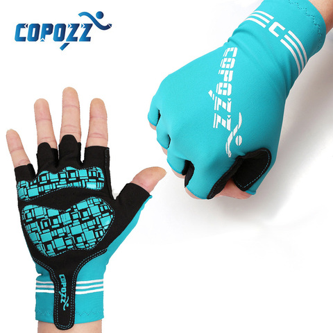 COPOZZ-Guantes de Ciclismo de medio dedo para hombre y mujer, de GEL, antideslizantes, para Ciclismo de montaña ► Foto 1/6