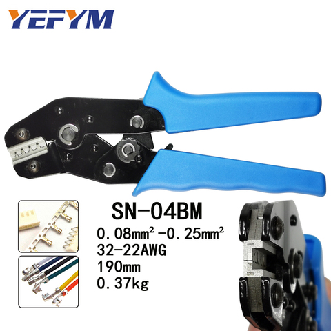 Alicate herramientas SN-04BM para D-SUB terminales capacidad 0,08-0.25mm2 30-23AWG macho muelle terminal pinza herramienta de mano para prensar ► Foto 1/6