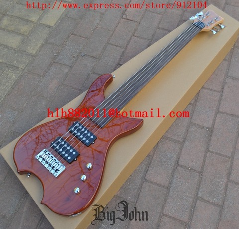 Guitarra Eléctrica grande John, instrumento musical de 6 cuerdas, sin ruido, con cuerpo de madera de cebra y pastilla pasiva F-3312 ► Foto 1/1