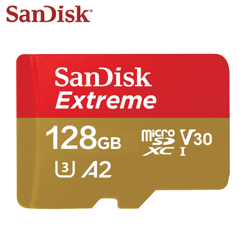 Sandisk-tarjeta de memoria Microsd Extreme, tarjeta Flash A2 A1 V30 U3, 64GB, 32GB, TF, 128GB, para envío gratis ► Foto 1/4