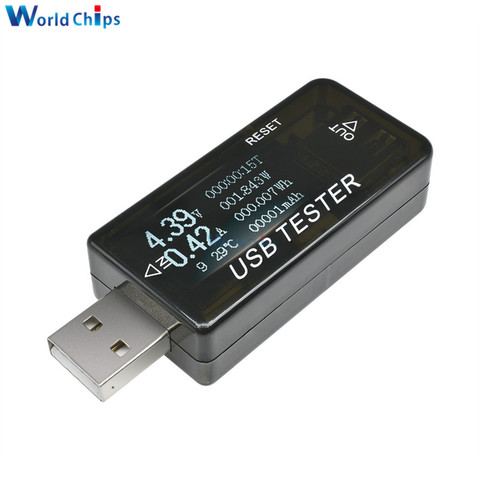 Voltímetro Digital LCD 6 en 1 0-5A, USB, amperímetro, probador de capacidad de potencia, multímetro DC 4-30V, puerto USB, pantalla de voltaje de corriente ► Foto 1/1