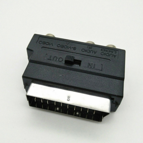 RGB Scart-Adaptador de Audio para TV o vídeo, 3RCA, s-video, AV, DVD, grabadora, proyector de televisión ► Foto 1/3