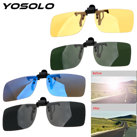 Gafas para Conductor de coche YOSOLO, gafas de sol polarizadas con protección UVB y protección UVB, lentes de visión nocturna para conducción con Clip, accesorios para gafas de sol de Interior ► Foto 1/6
