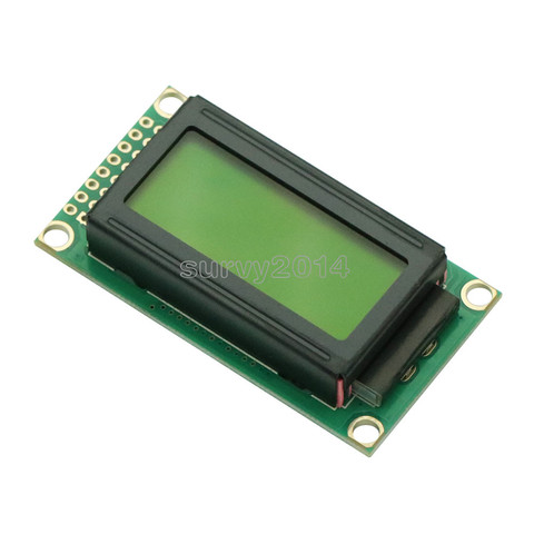 Módulo de pantalla LCD de 8x2 caracteres, 5V, LCM, amarillo, 0802, para Arduino ► Foto 1/4