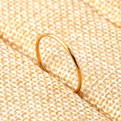 MANGOSKY-Anillo de titanio fino para dedo, anillo de oro de 1MM, 1 Uds., venta al por mayor ► Foto 1/6