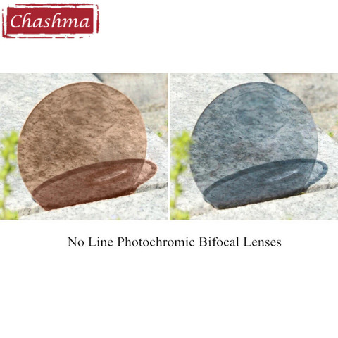 Chashma lentes bifocales de transición sin línea tinte de Color redondo y forma plana cristales ópticos bifocales fotocromáticos para ojo ► Foto 1/1