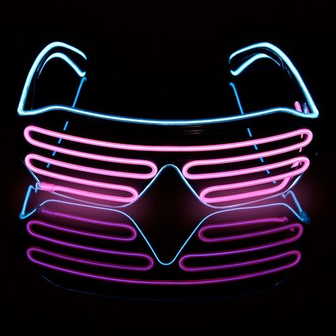 Gafas con luz led hasta sombras parpadeantes luminosas Rave noche Navidad actividades boda cumpleaños fiesta Decoración led gafas ► Foto 1/6