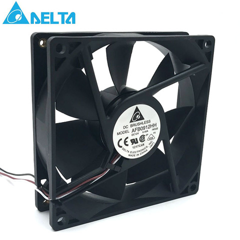 Delta AFB0912HH 92*92*25mm 90x90x25mm DC12V 0.40A caso ventilador de refrigeración de 67.92CFM 4500 rpm ► Foto 1/4