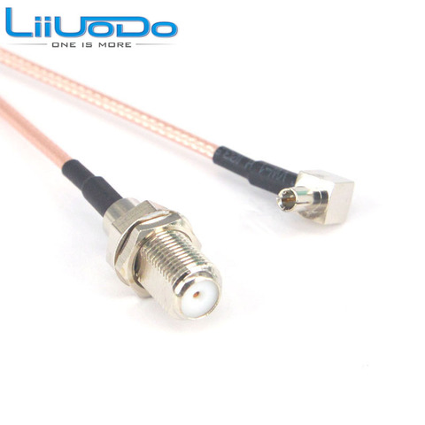 Conector hembra F a conector macho Rightangle, Cable de extensión de 15CM, 2 piezas ► Foto 1/3