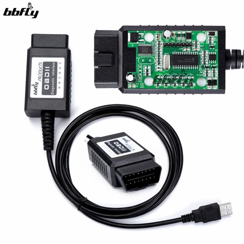 Bbfly-BF32301 ELM327 USB V1.5 FTDI Chip OBD Auto escáner de diagnóstico OBD2 ► Foto 1/6