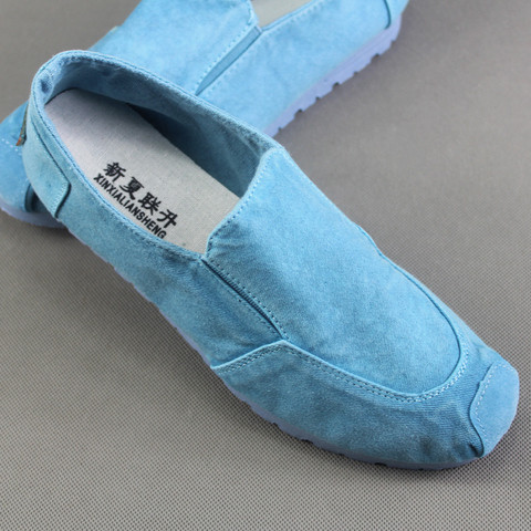 2022 novedad de verano estilo de las mujeres solteros zapatos viejos zapatos de tela de Beijing Denim zapatos de lona + mano bordado plantilla caliente ► Foto 1/6