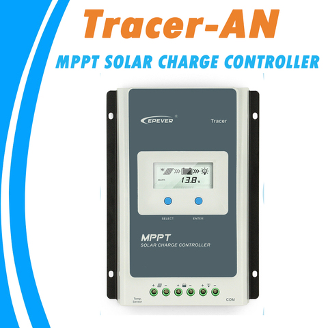 EPever MPPT 40A/30A/20A/10A carga Solar luz negro LCD regulador Solar para 12 V 24 V plomo ácido baterías de iones de litio ► Foto 1/6