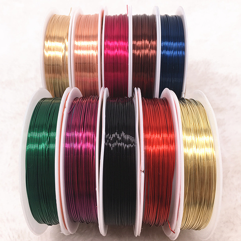 Al por mayor 0,3/0,4mm colorido cables de cobre cordón cable para fabricación de joyería diy pulsera ► Foto 1/6