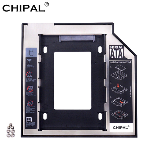 CHIPAL Universal SATA 3,0 segundo HDD Caddy 9,5mm 9,5 para carcasa de disco duro de 2,5