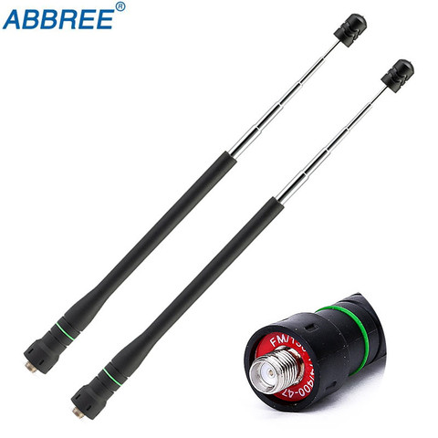 Uds Abbree AR-775 telescópica SMA-hembra Antena de doble banda para $TERM impacto Baofeng UV-5R UV-82 BF-888S UV-9R más Walkie Talkie Radio de jamón ► Foto 1/6