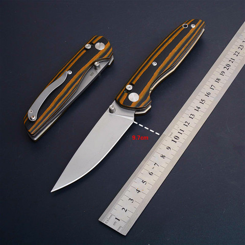 Cuchillo plegable de acero 95 bear D2 60HRC, herramienta de apertura rápida con mango G10, para caza al aire libre, cuchillo plegable de apertura rápida ► Foto 1/6
