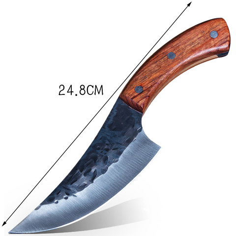 JapaneseHigh cuchillo de forja de acero al carbono hecho a mano por chef tang, loncheado con cuchillo de cocina, cuchillo de carnicero ► Foto 1/6
