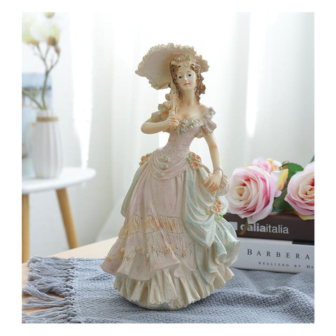 Estatua de la muchacha victoriana de Europa personajes de belleza figurillas de resina artesanías regalo de boda decoración creativa del hogar Decoración de arte ► Foto 1/6