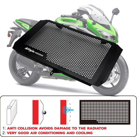 Cubierta protectora para parrilla lateral de motocicleta Kawasaki, Protector de parrilla para Kawasaki Z750, Z800, z1000, Z800e, Z1000SX, ninja1000, versy1000 ► Foto 1/6