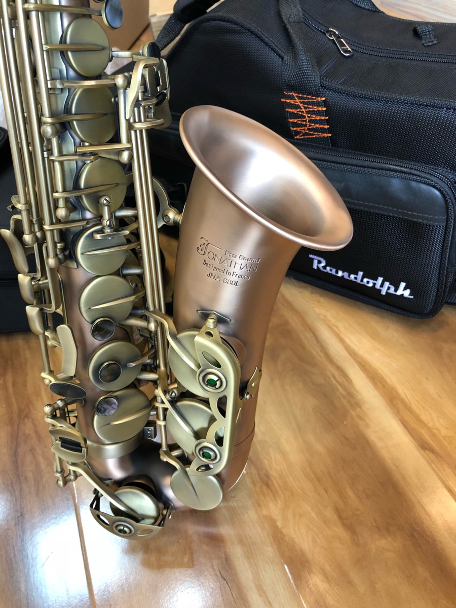 Francia, Jonathan JNA-680L, pincel de alta calidad, laca, saxofón Alto de cobre rojo E instrumentos de latón plano ► Foto 1/6