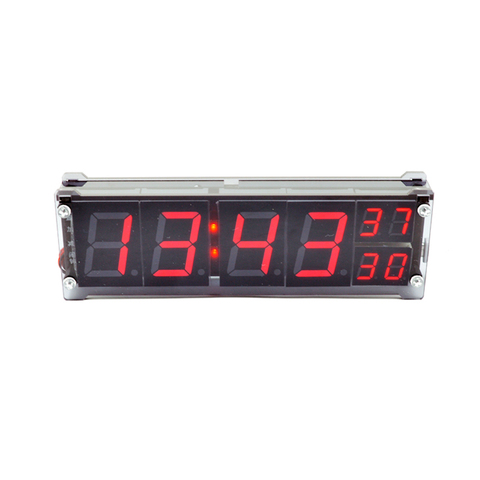 Simple vehículo reloj termómetros 1.2 pulgadas tubo digital LED rojo LED carácter luminoso micro USB reloj ► Foto 1/6