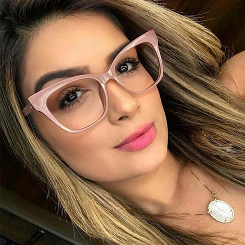 Gafas ópticas de acetato para mujer, anteojos de montura a la moda