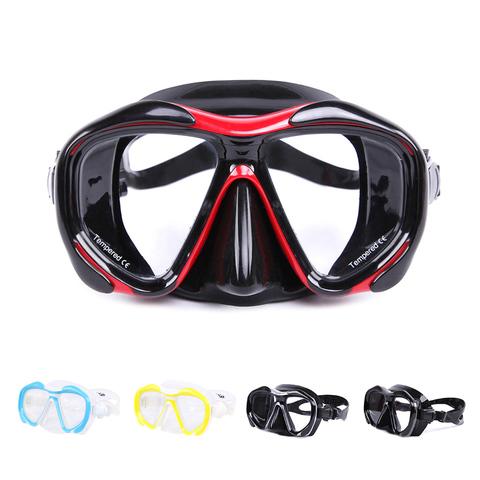 Marca profesional de marchas de silicona máscara de buceo Scuba equipo Snorkel adultos Anti-niebla UV impermeable/gafas de buceo de las mujeres de los hombres ► Foto 1/6