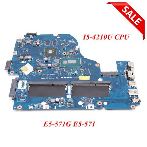 NOKOTION Z5WAH LA-B162P REV 1,0 NBMLB11004 NB MLB11.004 para acer aspire E5-571G placa base I5-4210U CPU 820 M graphics ► Foto 1/6