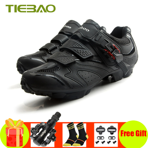 TIEBAO-Zapatillas de Ciclismo Mtb 2022, con pedales SPD para Ciclismo de montaña y autosujeción, zapatillas deportivas para equitación ► Foto 1/6