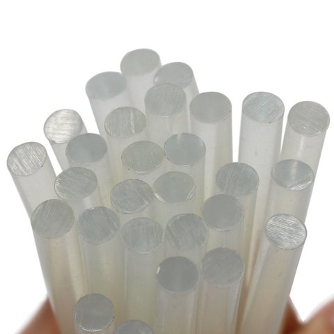 Barritas de pegamento de fusión caliente transparente, 30 Uds., tamaño pequeño en 100 mm x 7 mm (Appox. 3,9 pulgadas x 0,27 pulgadas ► Foto 1/3