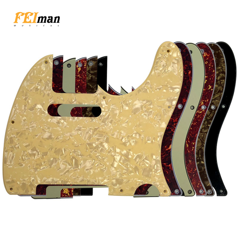 Accesorios de guitarra Pleroo para Pickguards estándar americano 8 agujeros de tornillo 62 años Telecaster guitarra Placa de rasguño ► Foto 1/6