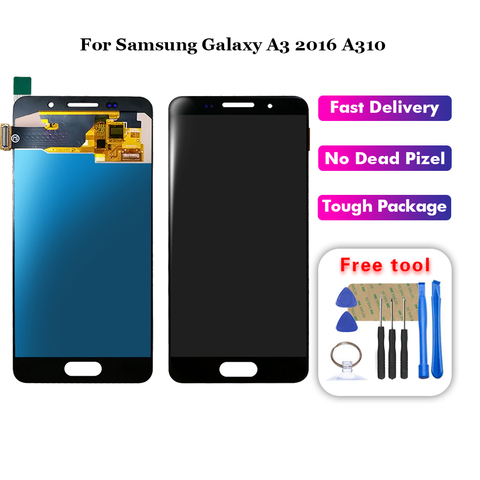 Pantalla LCD para Samsung Galaxy A3 2016 A310 SM-A310F A310f/ds, montaje de digitalizador táctil ► Foto 1/5