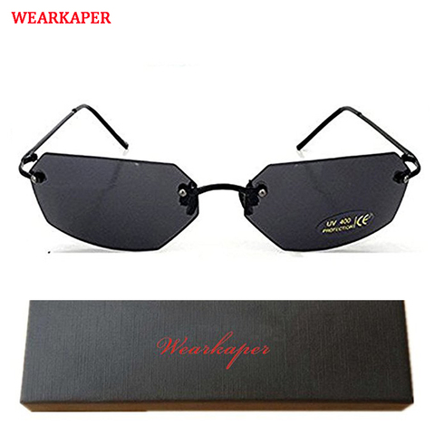 Gafas De Sol Vintage weartaper gafas sin marco matriz Morpheus gafas De Sol película gafas De Sol Oculos De Sol Feminino protección UV ► Foto 1/6
