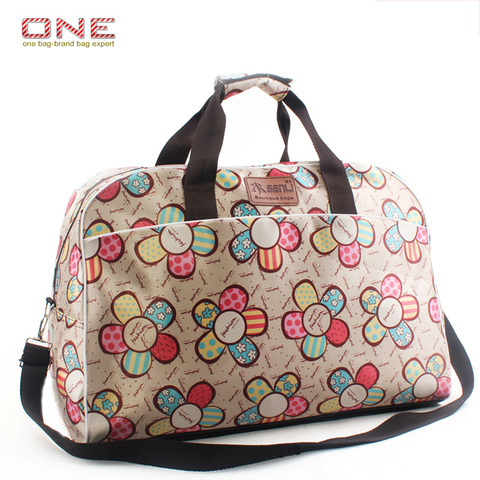 Bolsos de viaje de estilo coreano para mujer, bolsas de viaje de gran capacidad, con estampado de flores, PT741, 2022 ► Foto 1/1