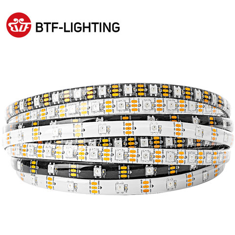 Ws2812b 1 m/4 m/5 m/30/60/100/144 leds/m 2812 tira de led IP30/IP65/IP67 impermeable negro PCB/PCB blanco DC5V ► Foto 1/6