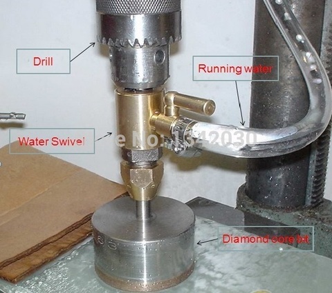 Adaptador giratorio de agua para vástago cónico recto Morse, brocas de perforación de vidrio ► Foto 1/6