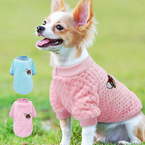 Ropa bonita para perros pequeños Chihuahua yorkins Ropa de Pug abrigo de invierno Ropa para perros chaqueta para mascota cachorro Ropa Perro rosa S-2XL ► Foto 1/6