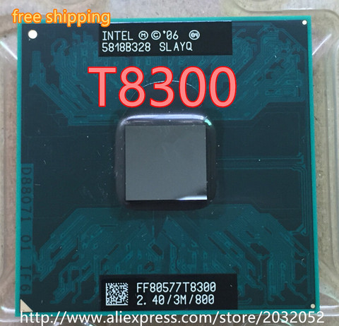 Intel Core Duo T8300 CPU 3 M cache, 2.4 GHz, 800 MHz FSB, procesador de doble núcleo portátil para 965 chipset t8300 ► Foto 1/1