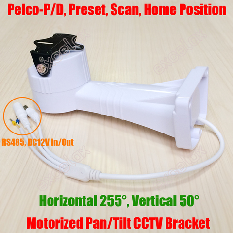 Soporte de cámara CCTV con inclinación de giro automático motorizado, escáner RS485 preestablecido, rotación Vertical Horizontal, soporte impermeable para exteriores ► Foto 1/6