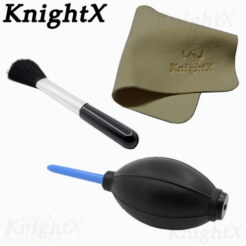 KnightX-limpiador de piel de ciervo, paño de limpieza, gafas, cámara, lentes de resina, vidrio para nikon canon, juego de limpieza de lentes, soplador de polvo ► Foto 1/3