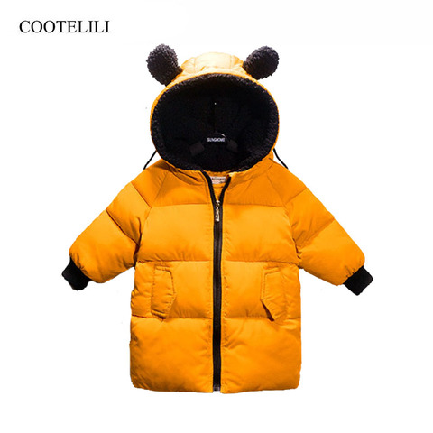 COOTELILI-chaquetas de invierno para niñas y niños, monos de invierno para niñas, abrigo cálido, ropa para bebés, 80-130cm ► Foto 1/6